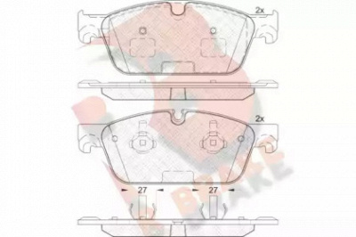 R BRAKE rb2104 -  Комплект тормозных колодок, дисковый тормоз
